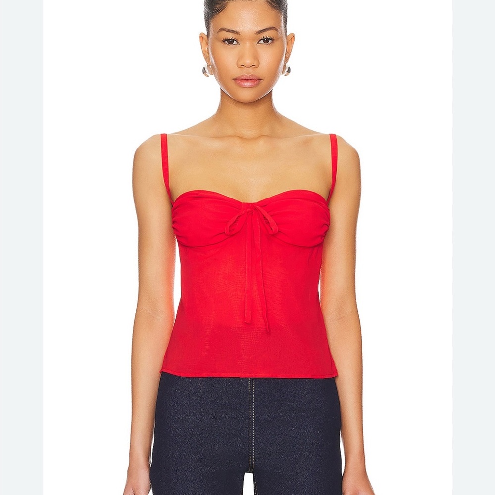 Elegant Red Camisole Top